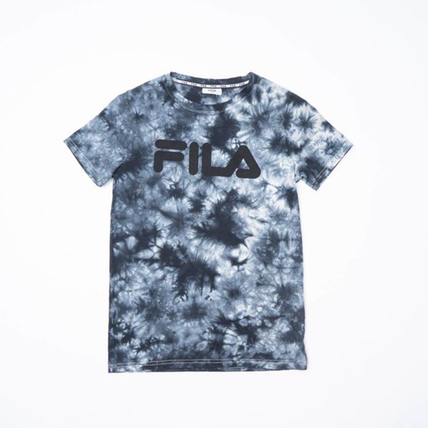 Fila Tričká Detske Biele / Siva / Čierne - Mono Deckle Tie Dye Vypredaj - Slovakia 46052-THEI